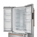 Gordon Ramsay by Thor Kitchen 30-Inch 17.5 cu ft French Door Counter Depth Refrigerator with Ice Maker in Stainless Steel with Rose Gold Trim (RF3017FFD99-RSG)