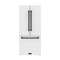 Gordon Ramsay by Thor Kitchen 30-Inch 17.5 Cu. Ft. French Door Counter-Depth Refrigerator with Ice Maker in White with Black Trim (RF3017FFDW-BLK)