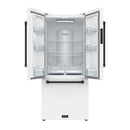 Gordon Ramsay by Thor Kitchen 30-Inch 17.5 Cu. Ft. French Door Counter-Depth Refrigerator with Ice Maker in White with Black Trim (RF3017FFDW-BLK)