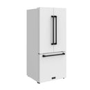 Gordon Ramsay by Thor Kitchen 30-Inch 17.5 Cu. Ft. French Door Counter-Depth Refrigerator with Ice Maker in White with Black Trim (RF3017FFDW-BLK)