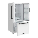 Gordon Ramsay by Thor Kitchen 30-Inch 17.5 Cu. Ft. French Door Counter-Depth Refrigerator with Ice Maker in White with Black Trim (RF3017FFDW-BLK)