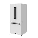 Gordon Ramsay by Thor Kitchen 30-Inch 17.5 Cu. Ft. French Door Counter-Depth Refrigerator with Ice Maker in White with Black Trim (RF3017FFDW-BLK)