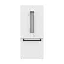 Gordon Ramsay by Thor Kitchen 30-Inch 17.5 Cu. Ft. French Door Counter-Depth Refrigerator with Ice Maker in White with Black Trim (RF3017FFDW-BLK)