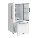 Gordon Ramsay by Thor Kitchen 30-Inch 17.5 Cu. Ft. French Door Counter-Depth Refrigerator with Ice Maker in White with Rose Gold Trim (RF3017FFDW-RSG)