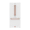 Gordon Ramsay by Thor Kitchen 30-Inch 17.5 Cu. Ft. French Door Counter-Depth Refrigerator with Ice Maker in White with Rose Gold Trim (RF3017FFDW-RSG)