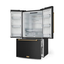 Gordon Ramsay by Thor Kitchen 3-Piece Appliance Package - 36-Inch Electric Range with Tilt Panel Touch Control, 36-Inch Refrigerator, and Dishwasher in Black with Bronze Trim