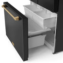 Gordon Ramsay by Thor Kitchen 36-Inch 20.3 cu ft French Door Counter Depth Refrigerator with Ice Maker in Black with Bronze Trim (RF3621CTD00-BRZ)