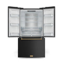 Gordon Ramsay by Thor Kitchen 3-Piece Appliance Package - 36-Inch Electric Range with Tilt Panel Touch Control, 36-Inch Refrigerator, and Dishwasher in Black with Bronze Trim