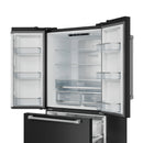 Gordon Ramsay by Thor Kitchen 3-Piece Appliance Package - 48-Inch Gas Range with Liquid Propane Kit with Double Oven, 36-Inch Refrigerator, and Dishwasher in Black with Stainless Steel Trim