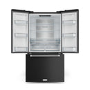 Gordon Ramsay by Thor Kitchen 36-Inch 20.3 cu ft French Door Counter Depth Refrigerator with Ice Maker in Black with Stainless Steel Trim (RF3621CTD00-SS)