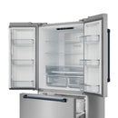 Gordon Ramsay by Thor Kitchen 36-Inch 20.3 cu ft French Door Counter Depth Refrigerator with Ice Maker in Stainless Steel with Navy Blue Trim (RF3621CTD99-BLU)