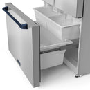 Gordon Ramsay by Thor Kitchen 3-Piece Appliance Package - 36-Inch Electric Range with Tilt Panel Touch Control, 36-Inch Refrigerator, and Dishwasher in Stainless Steel with Blue Trim