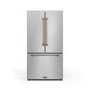 Gordon Ramsay by Thor Kitchen 3-Piece Appliance Package - 48-Inch Gas Range with Double Oven, 36-Inch Refrigerator, and Dishwasher in Stainless Steel with Rose Gold Trim