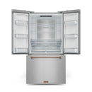 Gordon Ramsay by Thor Kitchen 3-Piece Appliance Package - 48-Inch Gas Range with Double Oven, 36-Inch Refrigerator, and Dishwasher in Stainless Steel with Rose Gold Trim
