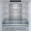 Gordon Ramsay by Thor Kitchen 36-Inch 20.3 Cu. Ft. French Door Counter-Depth Refrigerator with Ice Maker in White with Black Trim (RF3621CTDW-BLK)