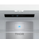 Gordon Ramsay by Thor Kitchen 36-Inch 20.3 Cu. Ft. French Door Counter-Depth Refrigerator with Ice Maker in White with Black Trim (RF3621CTDW-BLK)