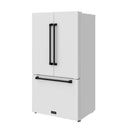 Gordon Ramsay by Thor Kitchen 36-Inch 20.3 Cu. Ft. French Door Counter-Depth Refrigerator with Ice Maker in White with Black Trim (RF3621CTDW-BLK)
