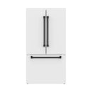 Gordon Ramsay by Thor Kitchen 36-Inch 20.3 Cu. Ft. French Door Counter-Depth Refrigerator with Ice Maker in White with Black Trim (RF3621CTDW-BLK)