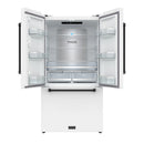 Gordon Ramsay by Thor Kitchen 36-Inch 20.3 Cu. Ft. French Door Counter-Depth Refrigerator with Ice Maker in White with Black Trim (RF3621CTDW-BLK)