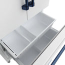Gordon Ramsay by Thor Kitchen 36-Inch 20.3 Cu. Ft. French Door Counter-Depth Refrigerator with Ice Maker in White with Blue Trim (RF3621CTDW-BLU)