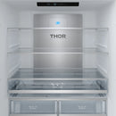 Gordon Ramsay by Thor Kitchen 36-Inch 20.3 Cu. Ft. French Door Counter-Depth Refrigerator with Ice Maker in White with Blue Trim (RF3621CTDW-BLU)
