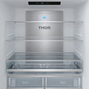 Gordon Ramsay by Thor Kitchen 36-Inch 20.3 Cu. Ft. French Door Counter-Depth Refrigerator with Ice Maker in White with Bronze Trim (RF3621CTDW-BRZ)