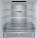 Gordon Ramsay by Thor Kitchen 36-Inch 20.3 Cu. Ft. French Door Counter-Depth Refrigerator with Ice Maker in White with Rose Gold Trim (RF3621CTDW-RSG)