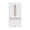 Gordon Ramsay by Thor Kitchen 36-Inch 20.3 Cu. Ft. French Door Counter-Depth Refrigerator with Ice Maker in White with Rose Gold Trim (RF3621CTDW-RSG)