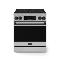 Gordon Ramsay by Thor Kitchen 30-Inch Professional Electric Range with Tilt Panel Touch Control and 6.0 Cu. Ft. Oven with Air Fryer and Self Clean in Stainless Steel with Black Trim (RSE30-BLK)