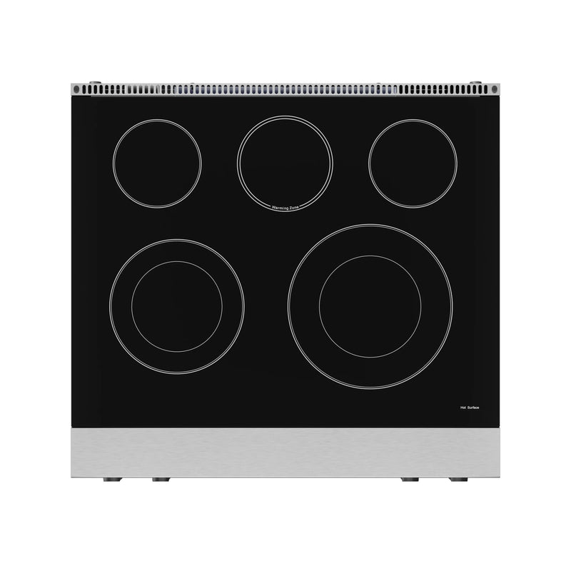 Gordon Ramsay by Thor Kitchen 30-Inch Professional Electric Range with Tilt Panel Touch Control and 6.0 Cu. Ft. Oven with Air Fryer and Self Clean in Stainless Steel with Black Trim (RSE30-BLK)