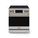 Gordon Ramsay by Thor Kitchen 30-Inch Professional Electric Range with Tilt Panel Touch Control and 6.0 Cu. Ft. Oven with Air Fryer and Self Clean in Stainless Steel with Bronze Trim (RSE30-BRZ)