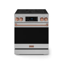 Gordon Ramsay by Thor Kitchen 3-Piece Appliance Package - 30-Inch Electric Range with Tilt Panel Touch Control, 36-Inch Refrigerator, and Dishwasher in Stainless Steel with Rose Gold Trim
