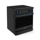 Gordon Ramsay by Thor Kitchen 30-Inch Professional Electric Range with Tilt Panel Touch Control and 6.0 Cu. Ft. Oven with Air Fryer and Self Clean in Black with Navy Blue Trim (RSE30B-BLU)
