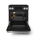 Gordon Ramsay by Thor Kitchen 3-Piece Appliance Package - 30-Inch Electric Range with Tilt Panel Touch Control, 36-Inch Refrigerator, and Dishwasher in Black with Stainless Steel Trim