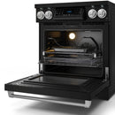 Gordon Ramsay by Thor Kitchen 3-Piece Appliance Package - 30-Inch Electric Range with Tilt Panel Touch Control, 36-Inch Refrigerator, and Dishwasher in Black with Stainless Steel Trim