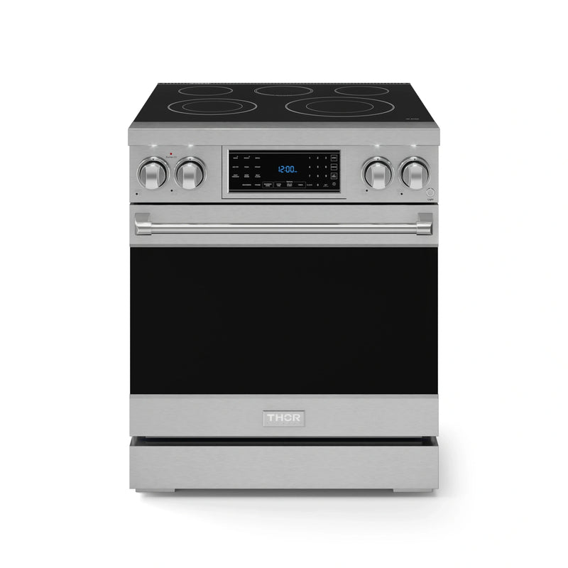 Thor Kitchen Gordon Ramsay Series 30-Inch Professional Electric Range with Tilt Panel Touch Control in Stainless Steel (RSE30)