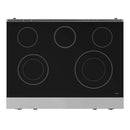 Gordon Ramsay by Thor Kitchen 3-Piece Appliance Package - 36-Inch Electric Range with Tilt Panel Touch Control, 36-Inch Refrigerator, and Dishwasher in Stainless Steel with Black Trim