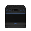 Gordon Ramsay by Thor Kitchen 3-Piece Appliance Package - 36-Inch Electric Range with Tilt Panel Touch Control, 36-Inch Refrigerator, and Dishwasher in Black with Blue Trim