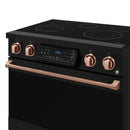 Gordon Ramsay by Thor Kitchen 36-Inch Professional Electric Range with Tilt Panel Touch Control and 6.0 Cu. Ft. Oven with Air Fryer and Self Clean in Black with Rose Gold Trim (RSE36B-RSG)