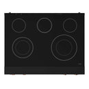 Gordon Ramsay by Thor Kitchen 3-Piece Appliance Package - 36-Inch Electric Range with Tilt Panel Touch Control, 36-Inch Refrigerator, and Dishwasher in Black with Rose Gold Trim