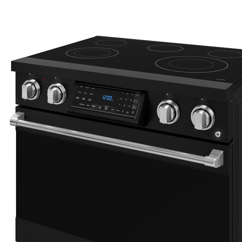 Thor Kitchen Gordon Ramsay Series 36-Inch Professional Electric Range with Tilt Panel Touch Control in Black with Stainless Steel Trim (RSE36B-SS)