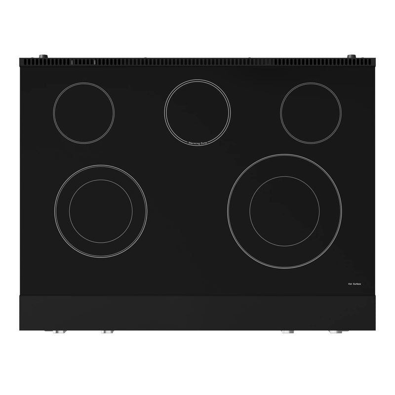 Thor Kitchen Gordon Ramsay Series 36-Inch Professional Electric Range with Tilt Panel Touch Control in Black with Stainless Steel Trim (RSE36B-SS)