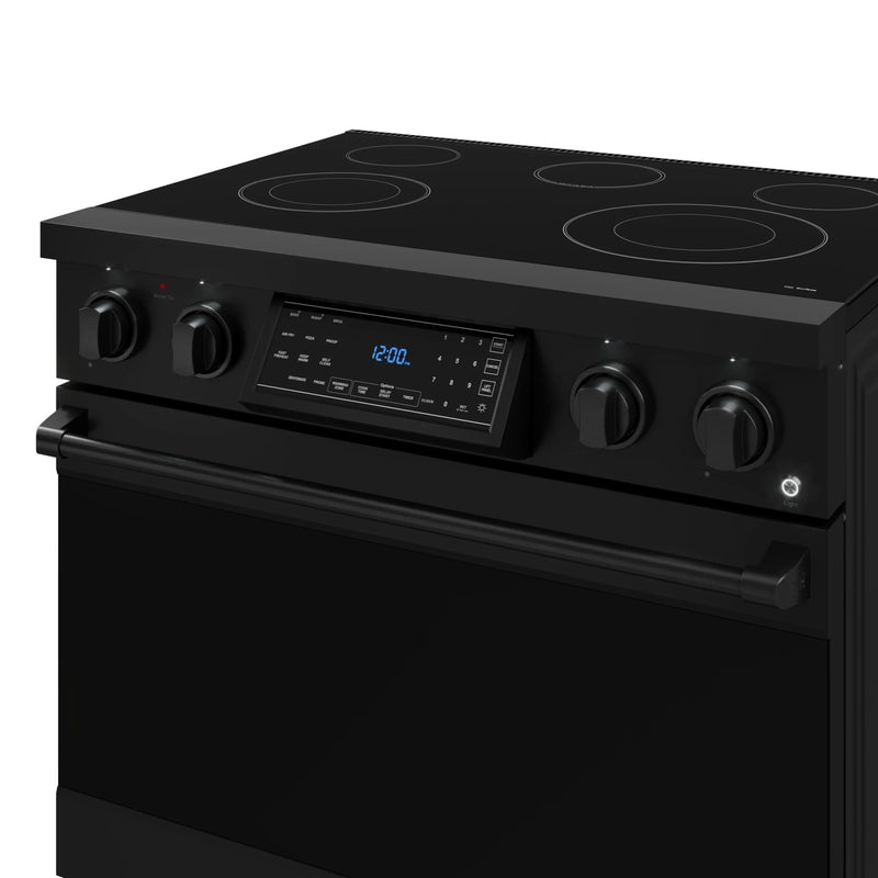 Gordon Ramsay by Thor Kitchen 3-Piece Appliance Package - 36-Inch Electric Range with Tilt Panel Touch Control, 36-Inch Refrigerator, and Dishwasher in Black