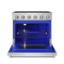 Gordon Ramsay by Thor Kitchen 36-inch Professional Electric Range with Tilt Panel Touch Control and 6.0 Cu. Ft. Oven with Air Fryer and Self Clean in Stainless Steel (RSE36P)