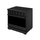 Gordon Ramsay by Thor Kitchen 36-inch Professional Electric Range with Tilt Panel Touch Control and 6.0 Cu. Ft. Oven with Air Fryer and Self Clean in Black (RSE36B)