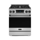 Gordon Ramsay by Thor Kitchen 30-Inch Professional Natural Gas Range with Tilt Panel Touch Control with 4.55 Cu. Ft. Self Clean Oven in Stainless Steel with Black Trim (RSG30-BLK)