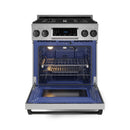 Gordon Ramsay by Thor Kitchen 30-Inch Professional Natural Gas Range with Tilt Panel Touch Control with 4.55 Cu. Ft. Self Clean Oven in Stainless Steel with Black Trim (RSG30-BLK)