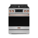 Gordon Ramsay by Thor Kitchen 30-Inch Professional Natural Gas Range with Tilt Panel Touch Control with 4.55 Cu. Ft. Self Clean Oven in Stainless Steel with Rose Gold Trim (RSG30-RSG)