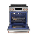 Gordon Ramsay by Thor Kitchen 3-Piece Appliance Package - 30-Inch Gas Range with Liquid Propane Kit, Tilt Panel, 36-Inch Refrigerator, and Dishwasher in Stainless Steel with Rose Gold Trim