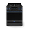 Thor Kitchen Gordon Ramsay Series 30-Inch Professional Gas Range with Tilt Panel Touch Control in Black with Navy Blue Trim (RSG30B-BLU)